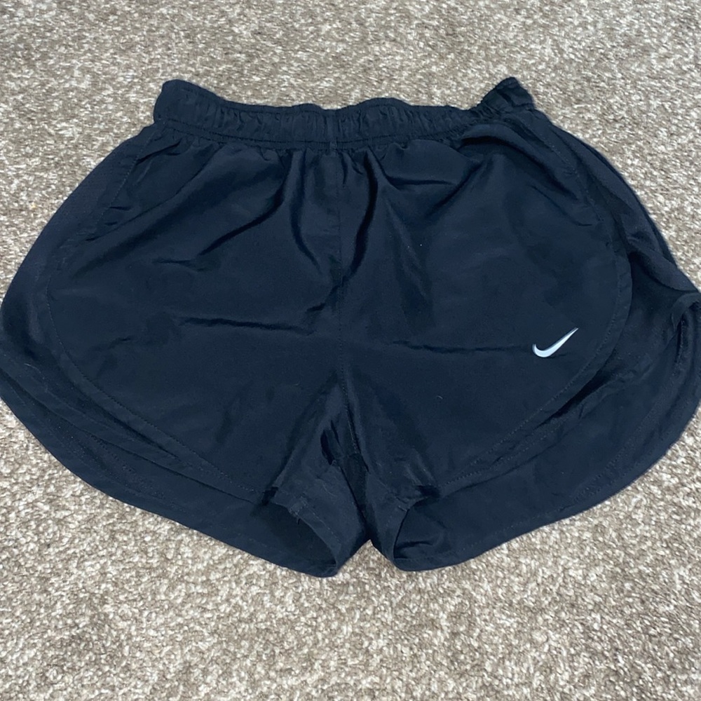 black athletic shorts